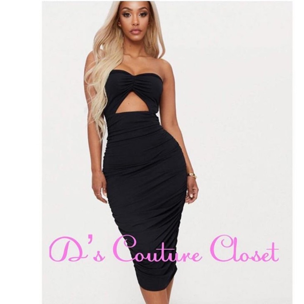 New Black tube dress w/ cutout